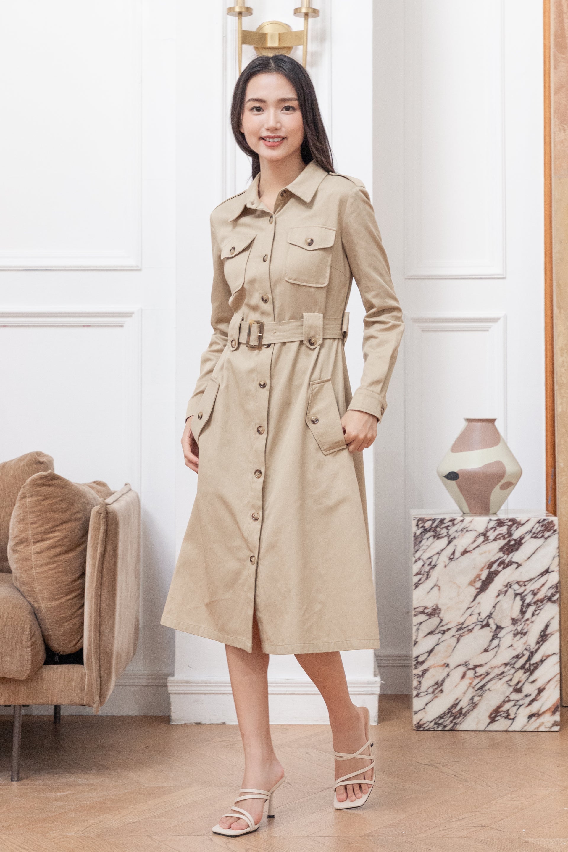 Elena tencel midi dress – rdm studio